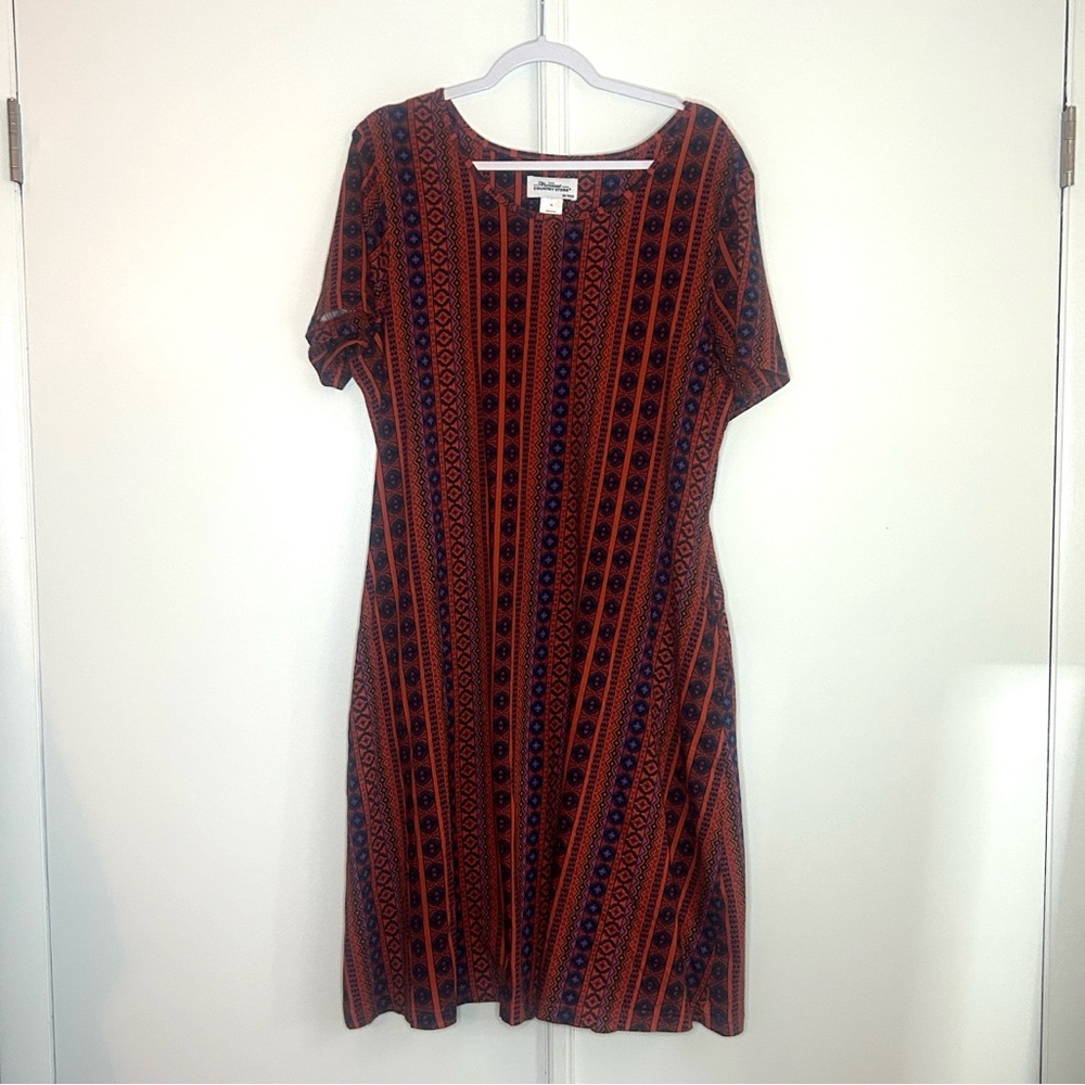 Vermont Country Store Boho Western Print Dress - Cotton - Picture 2 of 6